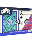 COPAG JEU DE CARTES POKER EN PLASTIQUE NEOTERIC MODÈLE 1546 JUMBO ROUGE ET BLEU ET VERT
