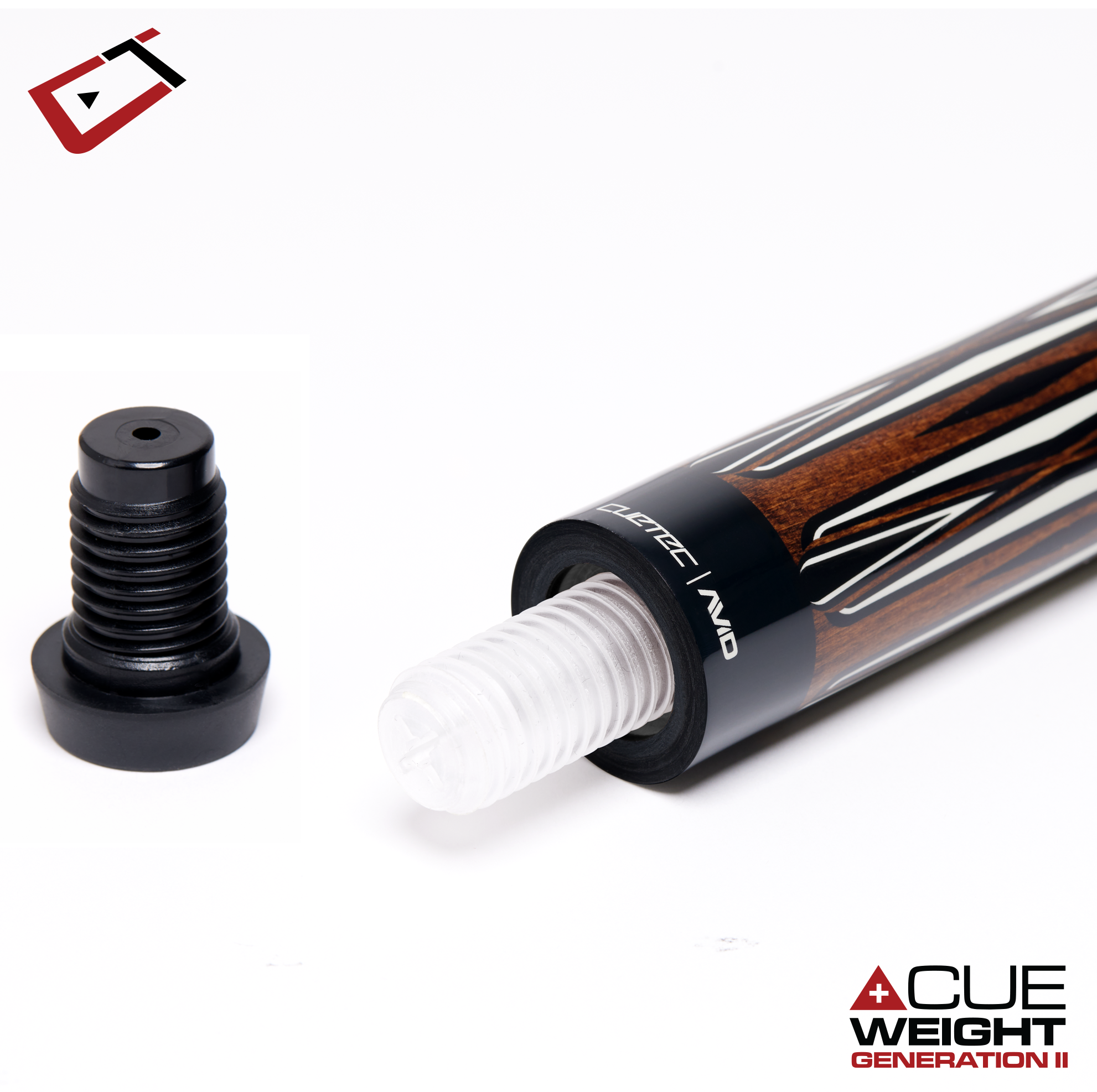 BAGUETTE DE BILLARD CUETEC AVID PROOF BRUNE LTC WRAP EN CUIR 12.25MM 19OZ