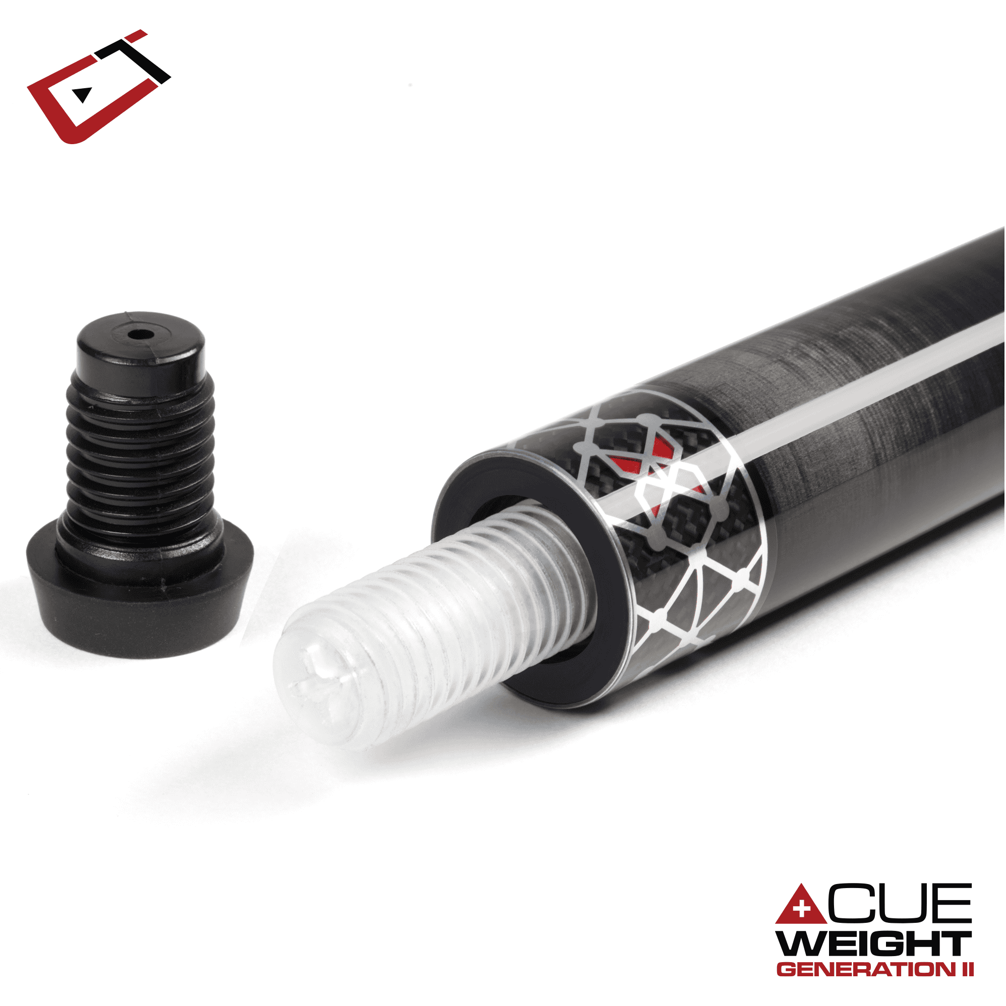 BAGUETTE DE BILLARD CUETEC CYNERGY NOIR ET ARGENT X RAW 12.5 MM 19 OZ