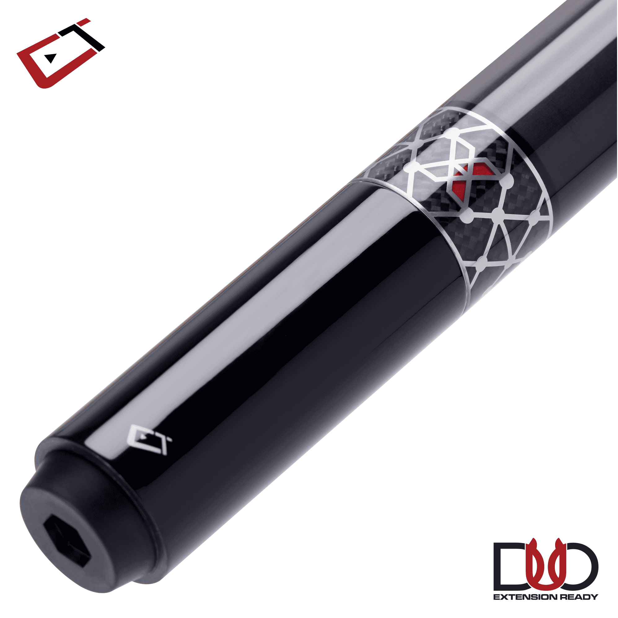 BAGUETTE DE BILLARD CUETEC CYNERGY NOIR ET ARGENT X RAW 12.5 MM 19 OZ