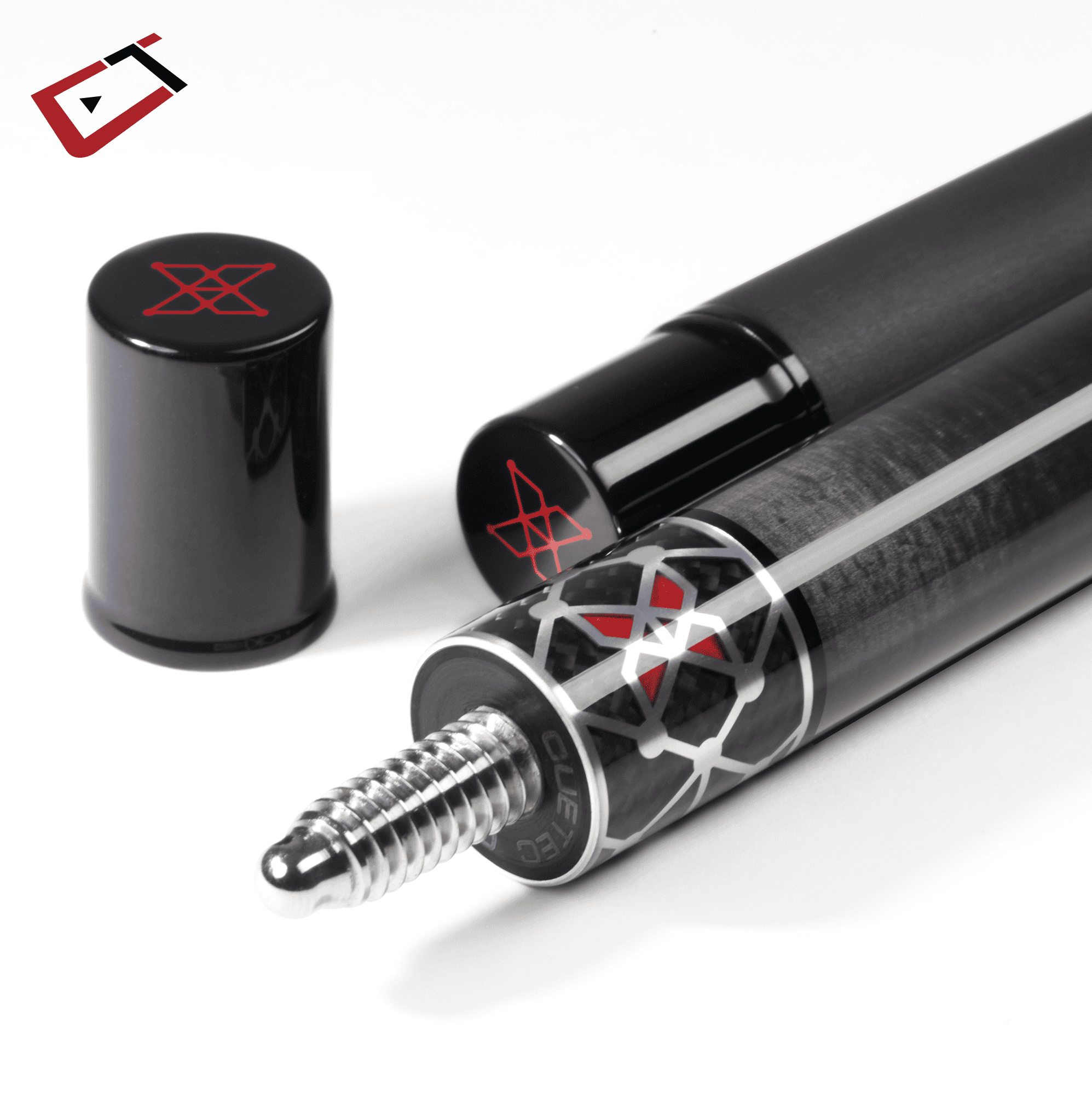 BAGUETTE DE BILLARD CUETEC CYNERGY NOIR ET ARGENT X RAW 12.5 MM 19 OZ