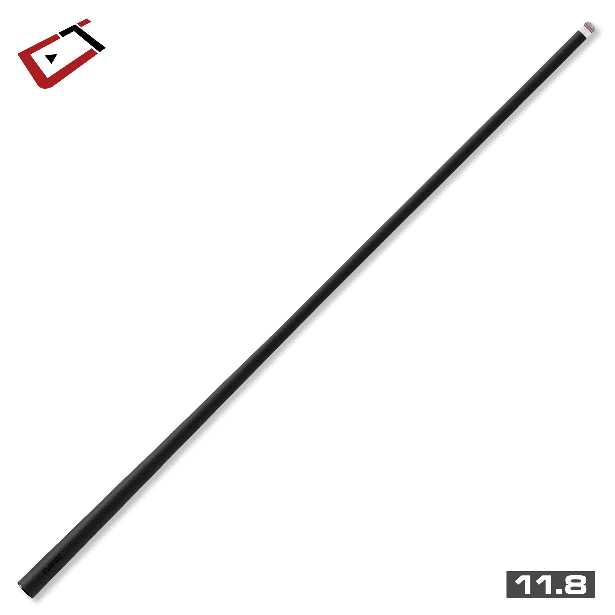BAGUETTE DE BILLARD CUETEC CYNERGY NOIRE ET ARGENT X RAW AVEC WRAP EN POLYMÈRE PERFORÉ 11.8 MM 19 OZ