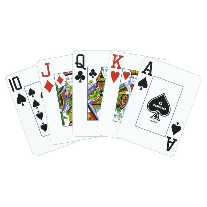 COPAG JEU DE CARTES POKER EN PLASTIQU EXPORT JUMBO ROUGE ET BLEU
