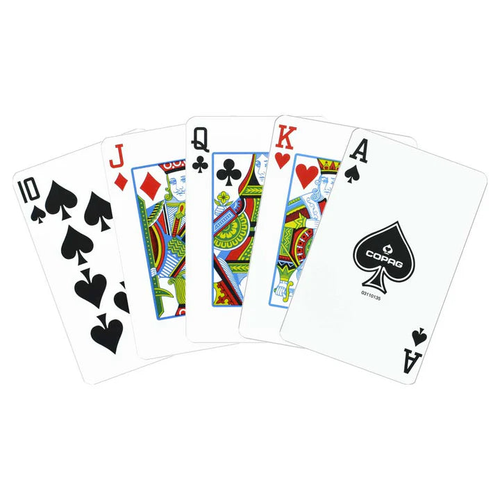COPAG JEU DE CARTES BRIDGE EN PLASTIQUE MODÈLE 1546 REGULAR ROUGE ET BLEU