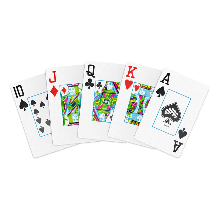 COPAG JEU DE CARTES BRIDGE EN PLASTIQUE DOUBLE ENSEMBLE 1546 JUMBO ROUGE ET NOIR