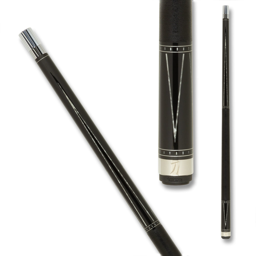 BAGUETTE DE BILLARD KATANA KAT19 NOIR ET ARGENT 12.5MM 19OZ