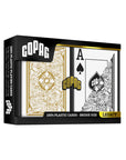 COPAG JEU DE CARTES BRIDGE EN PLASTIQUE MODÈLE LEGACY JUMBO NOIR ET OR