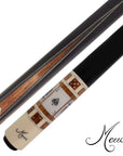 MEUCCI POOL CUE GAMBLER 3 WITH SPADES BLACK WRAP 12.5MM 19OZ