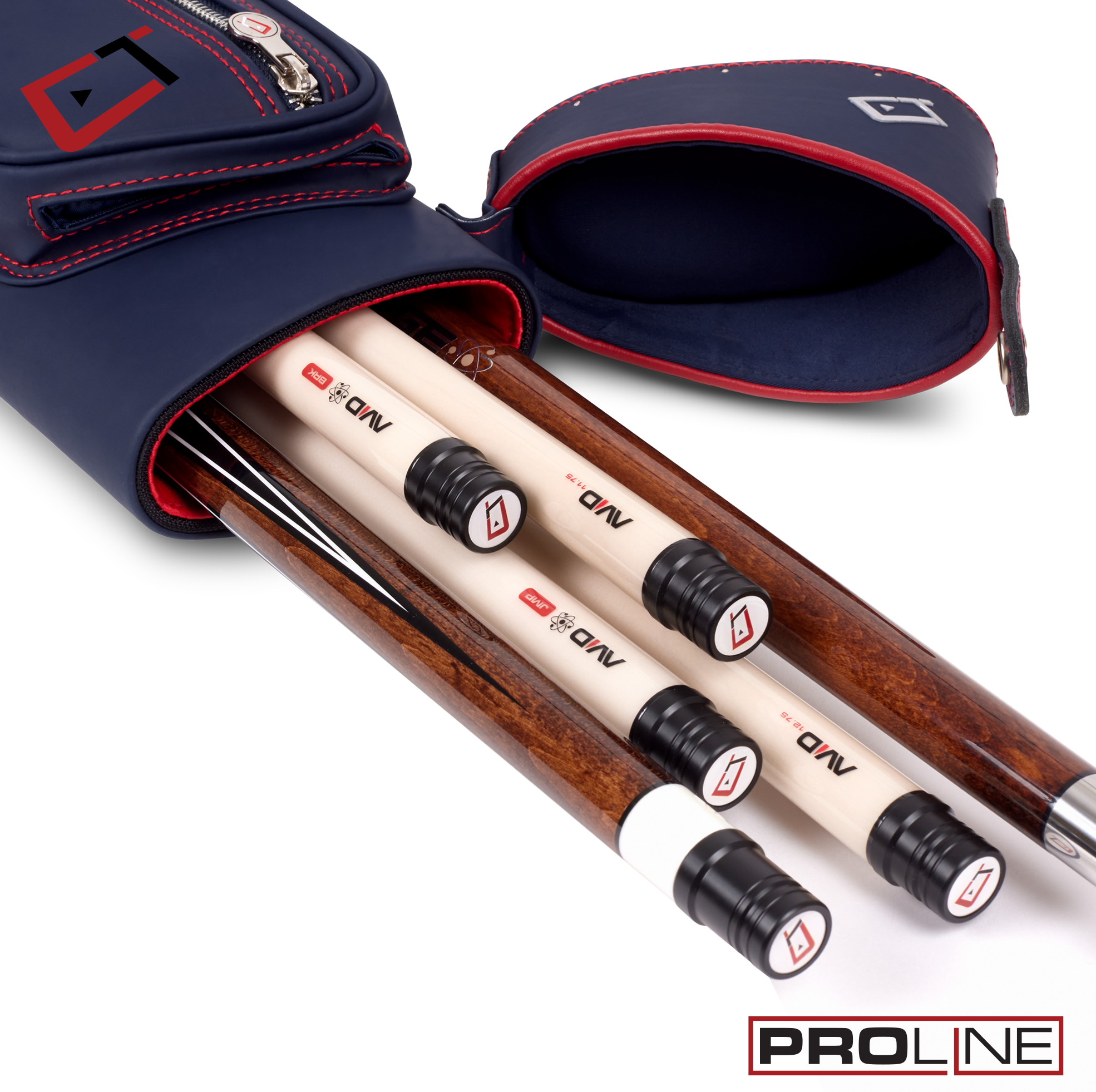 ÉTUI POUR BAGUETTE DE BILLARD CUETEC PROLINE 2 MANCHES 4 FLÈCHES BLEU MARIN