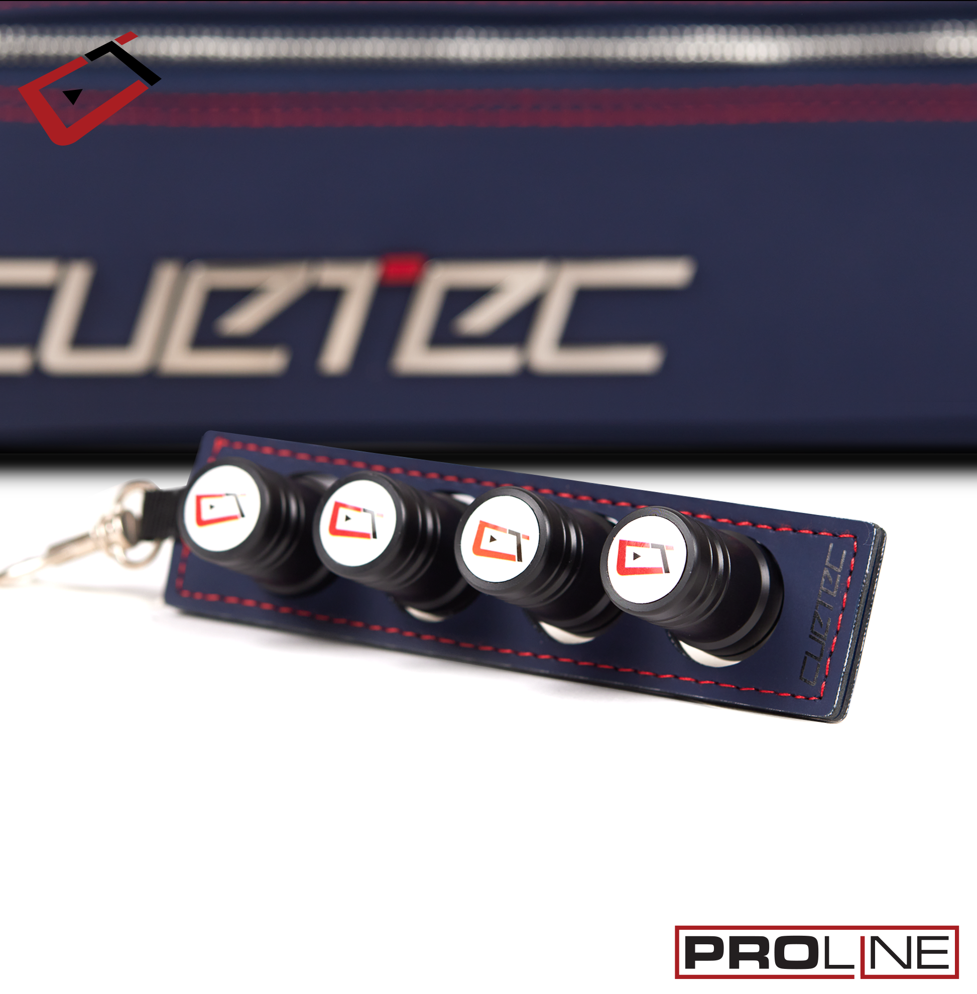 ÉTUI POUR BAGUETTE DE BILLARD CUETEC PROLINE 2 MANCHES 4 FLÈCHES BLEU MARIN