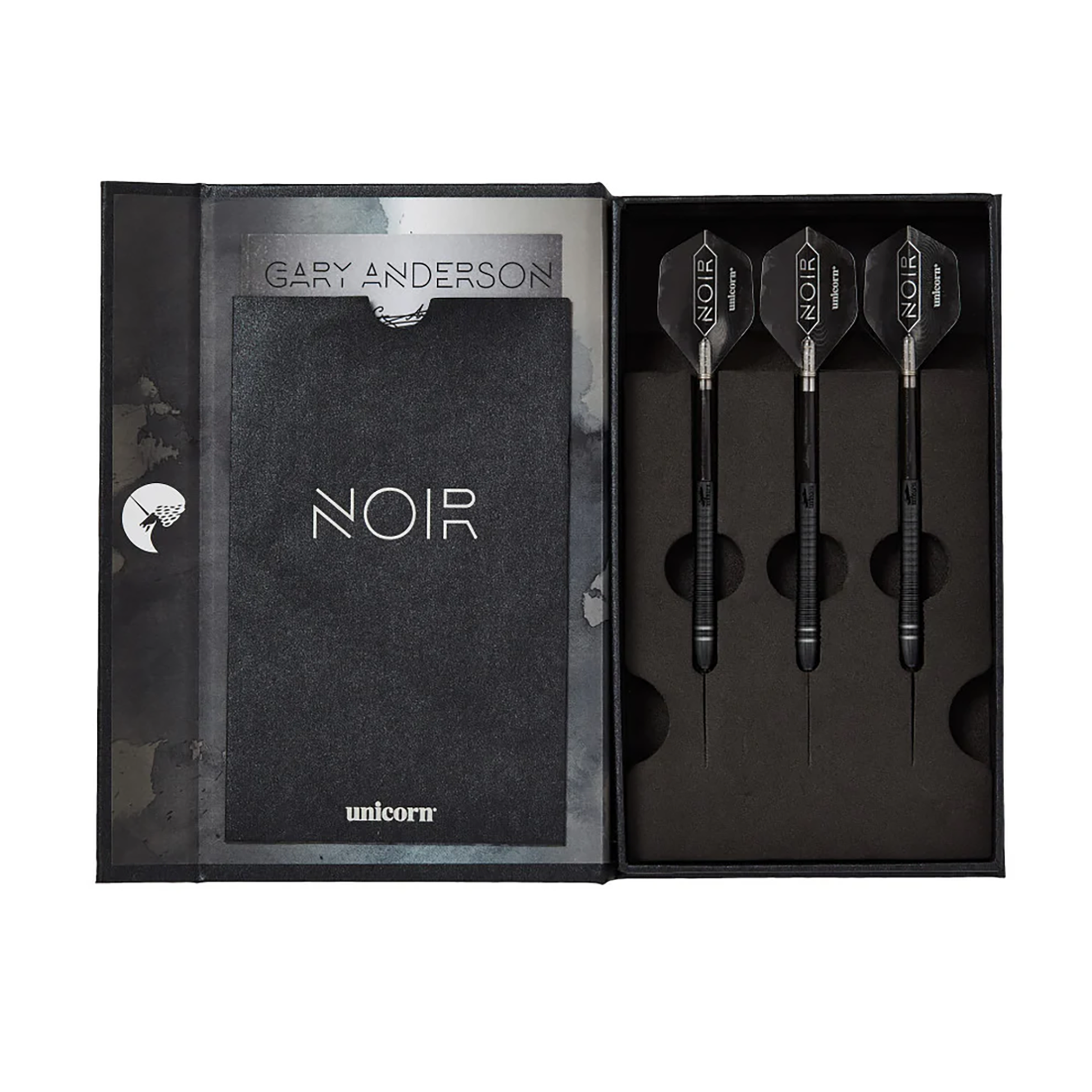 ENSEMBLE DE FLÉCHETTES UNICORN GARY ANDERSON PHASE 6 BLACK POINTE ACIER TUNGSTÈNE 90 % 23G