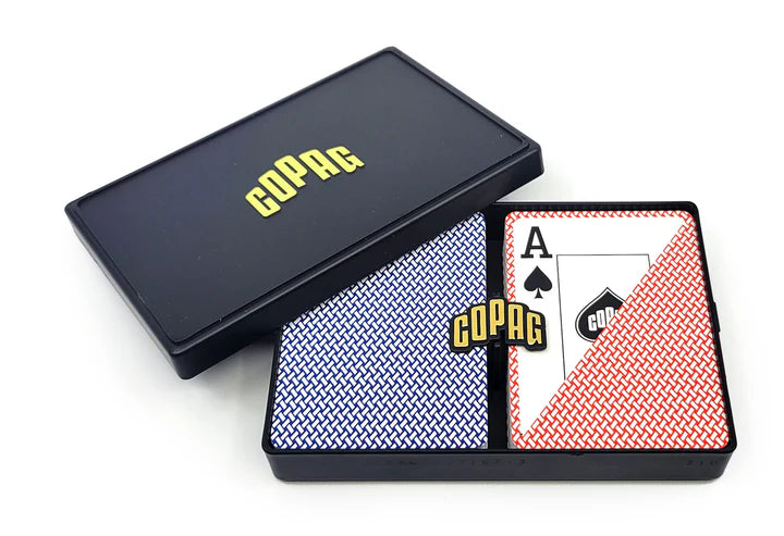COPAG JEU DE CARTES POKER EN PLASTIQU EXPORT JUMBO ROUGE ET BLEU