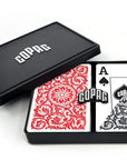 COPAG JEU DE CARTES BRIDGE EN PLASTIQUE DOUBLE ENSEMBLE 1546 JUMBO ROUGE ET NOIR