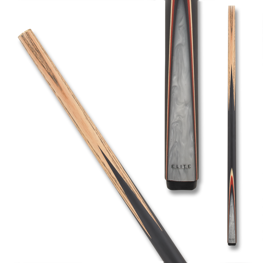 BAGUETTE DE SNOOKER ELITE ELSNK13 SANS GRIP BOIS ET NOIR ET ROUGE 10MM 17OZ