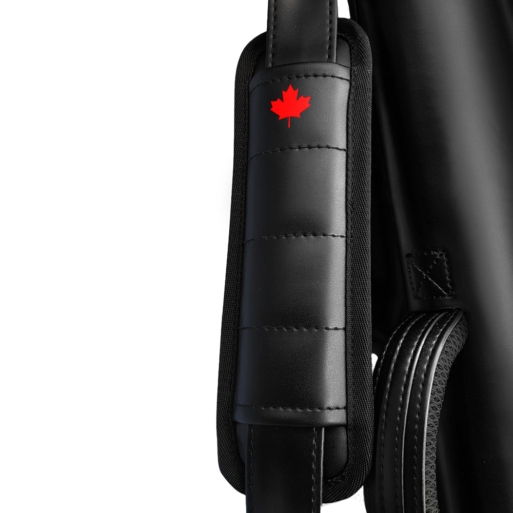 ÉTUI RIGIDE FALCON EN CUIR PVC NOIR ET ROUGE 3M 5F
