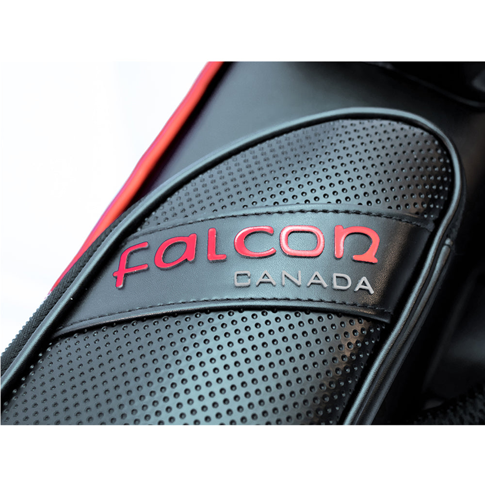 ÉTUI RIGIDE FALCON EN CUIR PVC NOIR ET ROUGE 3M 5F