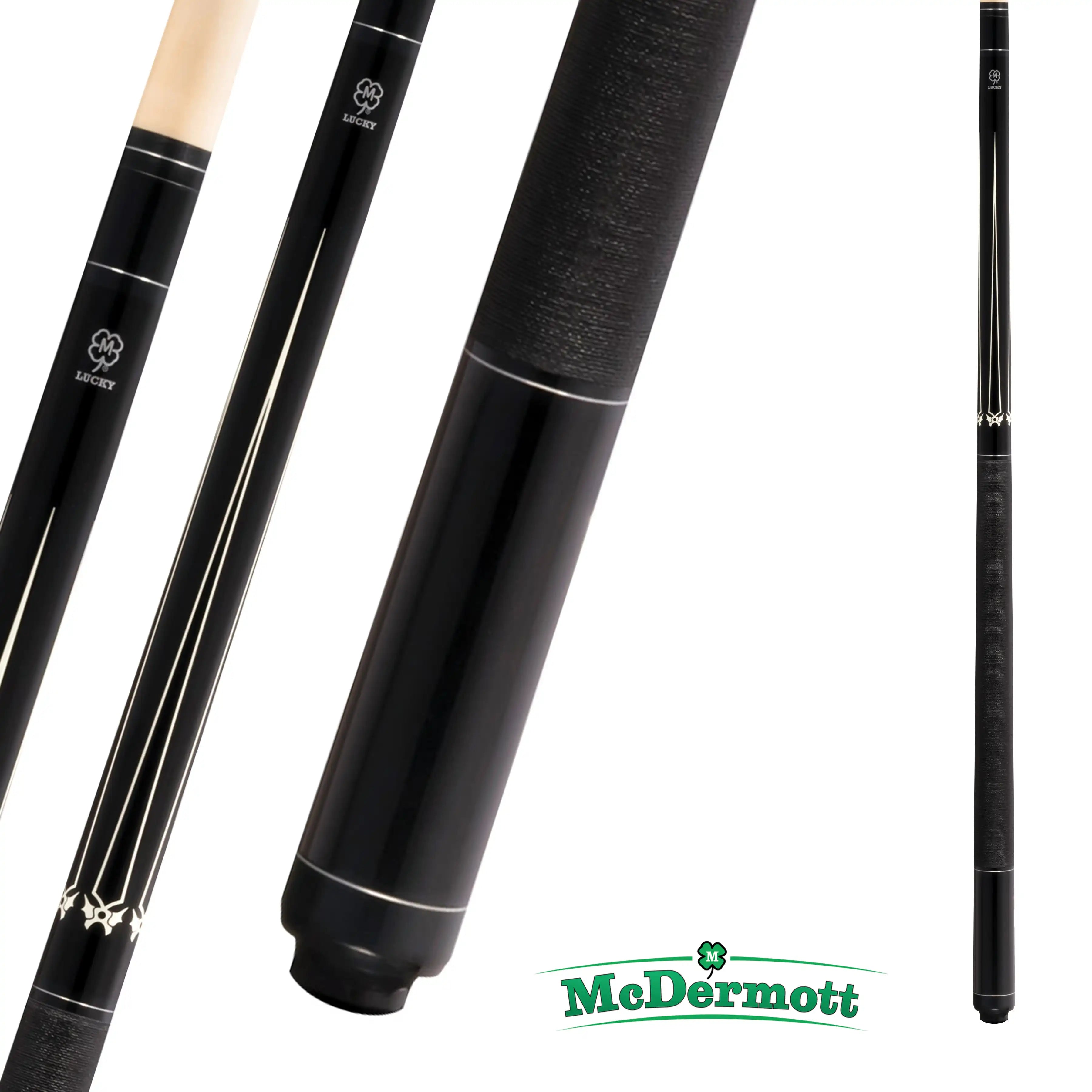 BAGUETTE DE BILLARD MCDERMOTT LUCKY SERIES L16 NOIRE ET BLANC 13MM 19OZ