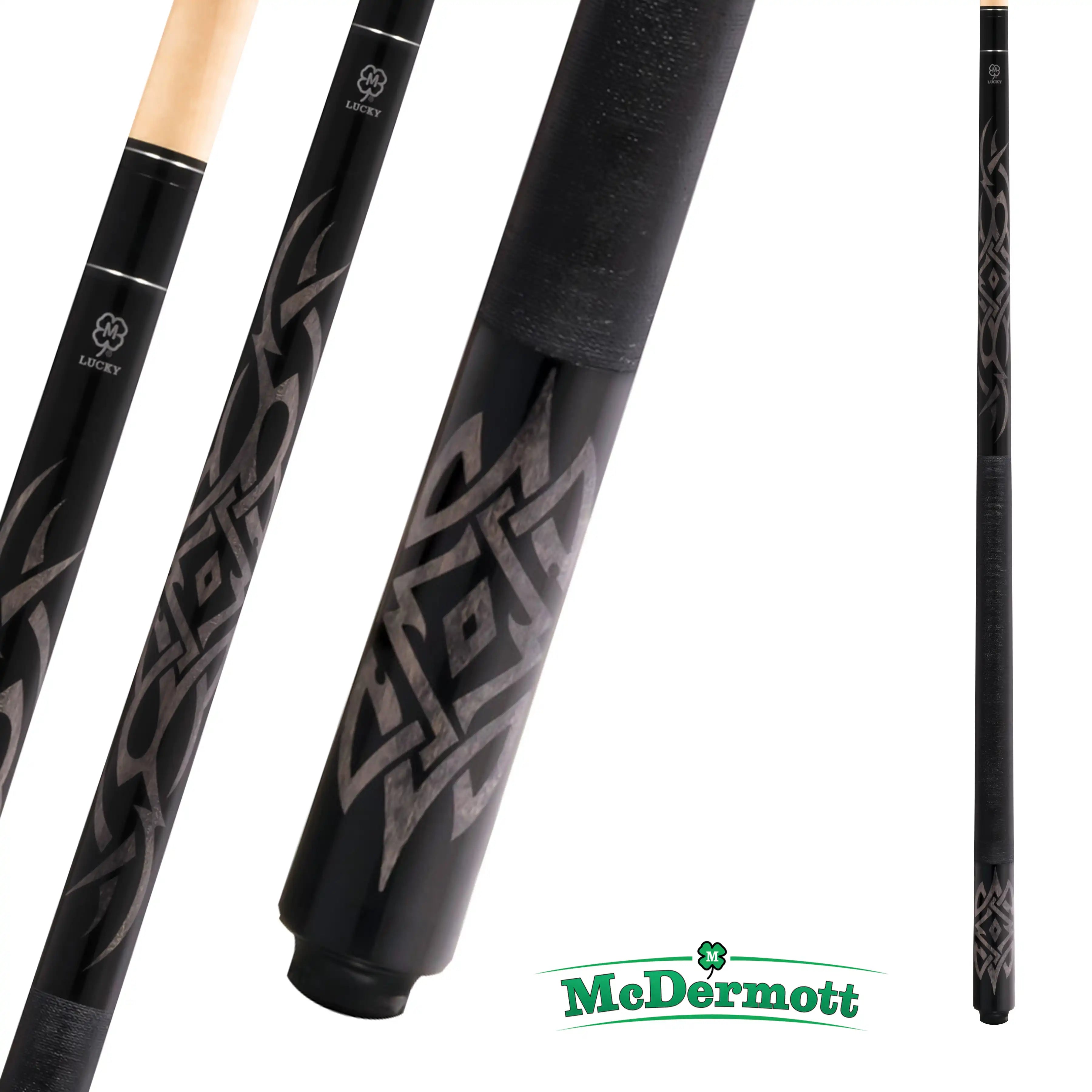 BAGUETTE DE BILLARD MCDERMOTT LUCKY SERIES L48 NOIR ET GRIS 13MM 19OZ