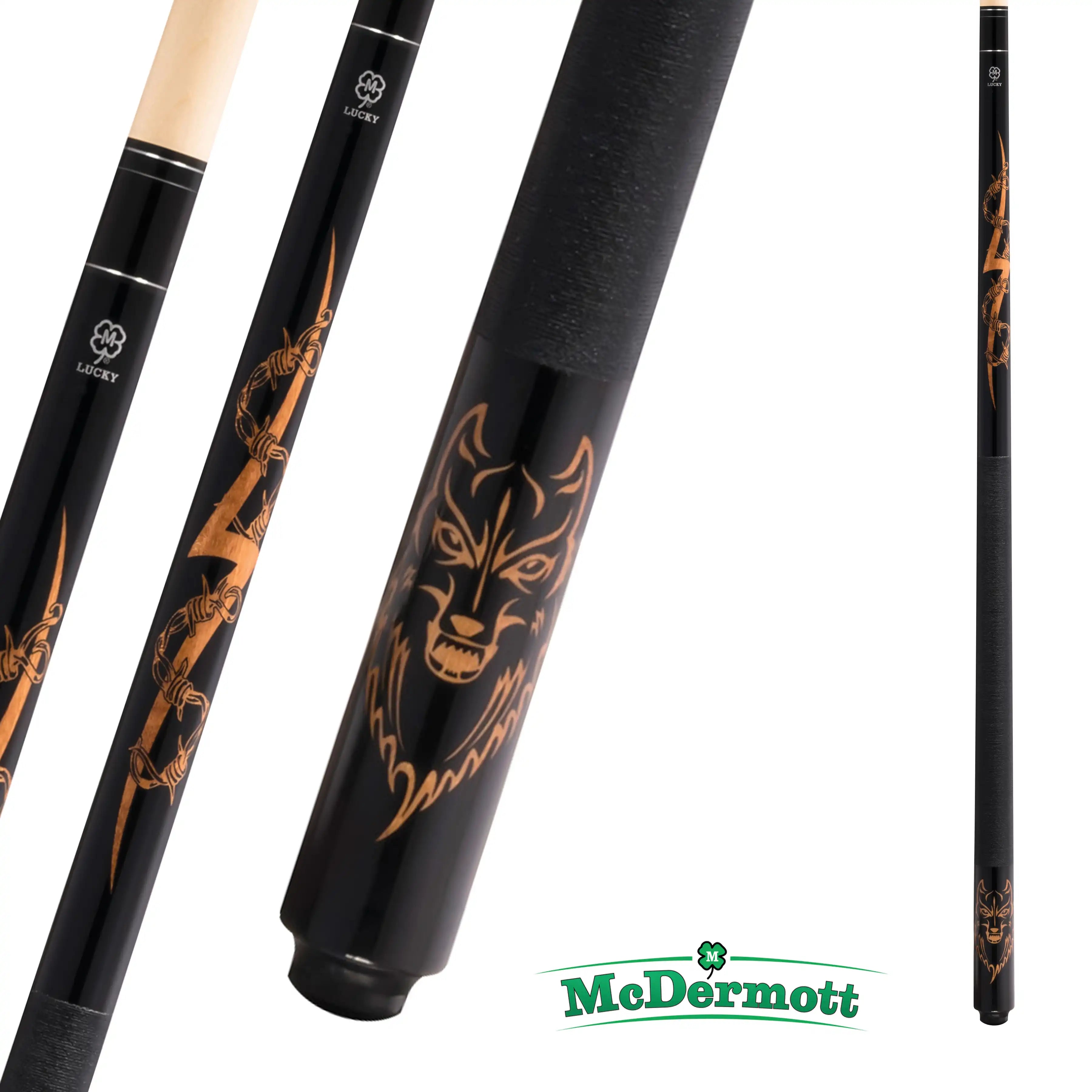 BAGUETTE DE BILLARD MCDERMOTT LUCKY SERIES L49 NOIR ET OR 13MM 19OZ