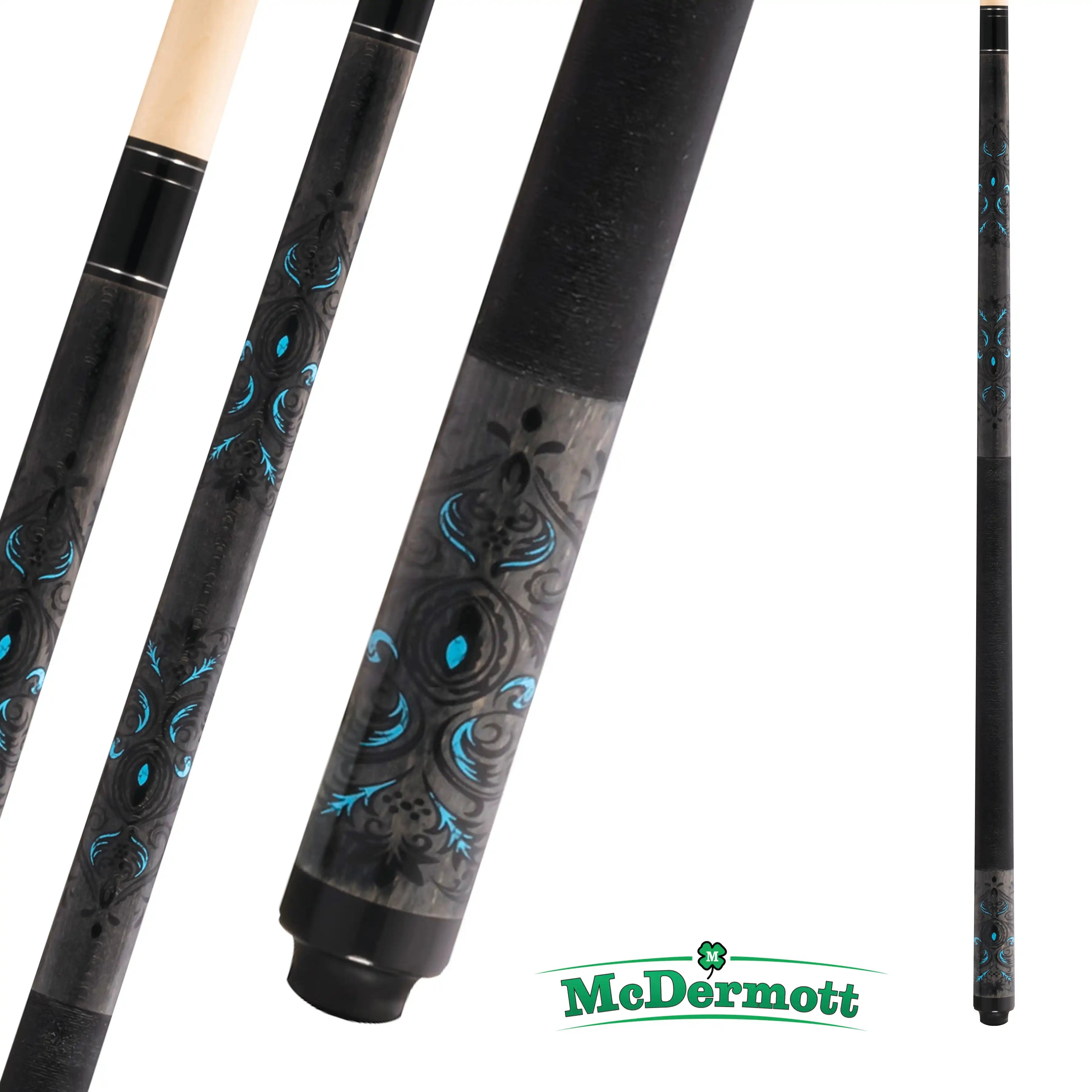 BAGUETTE DE BILLARD MCDERMOTT LUCKY SERIES L51 DARK GRIS ET BLEU 13MM 19OZ