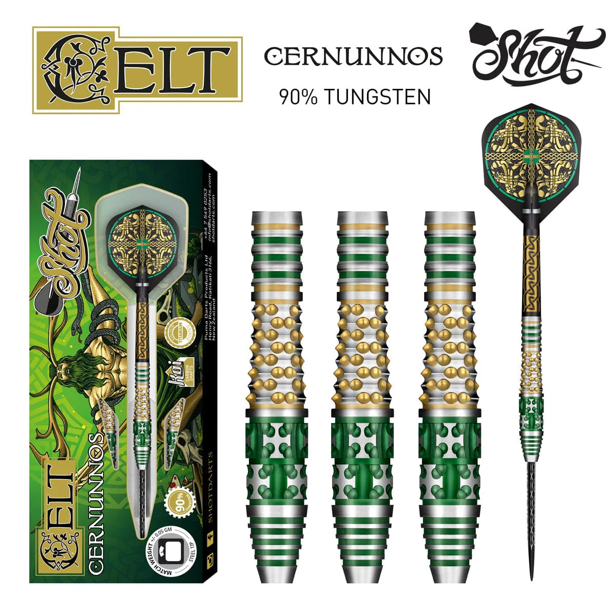 DARDS SHOT CELT CERNUNNOS 90% TUNGSTÈNE