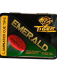 TIGER EMERALD LAMINATED CUE TIP - MEDIUMHARD