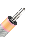POISON CANDY SUGAR POOL CUE WITH CARBON FIBER SHAFT - PEACH/PINK - NO WRAP 12.4MM 19OZ