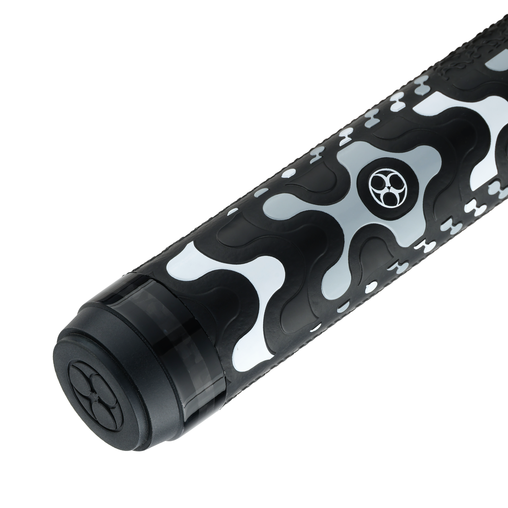 POISON VX BREAK/JUMP CUE WITH VENOM CARBON FIBER SHAFT - BLACK/GREY - TRI-COLOR GTX PATTERN WRAP 13MM 19OZ
