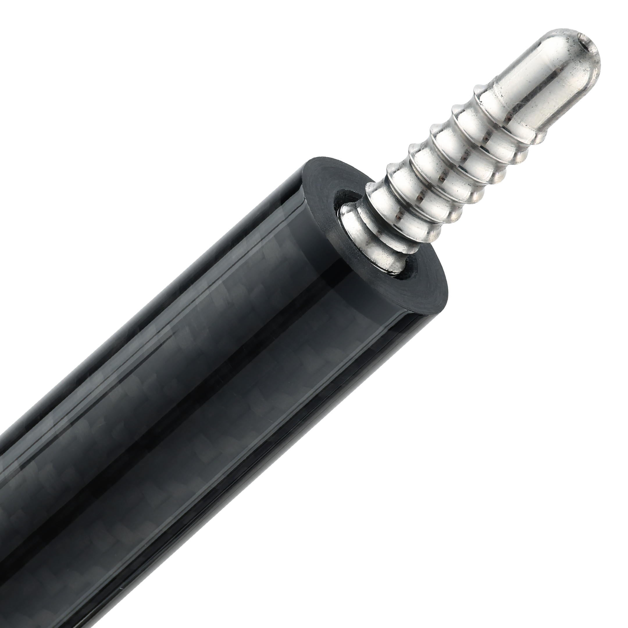 POISON VX BREAK/JUMP CUE WITH VENOM CARBON FIBER SHAFT - BLACK/GREY - TRI-COLOR GTX PATTERN WRAP 13MM 19OZ