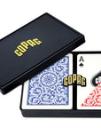 COPAG JEU DE CARTES POKER EN PLASTIQUE  SÉRIE 1546 ROUGE ET BLEU FORMAT STANDARD