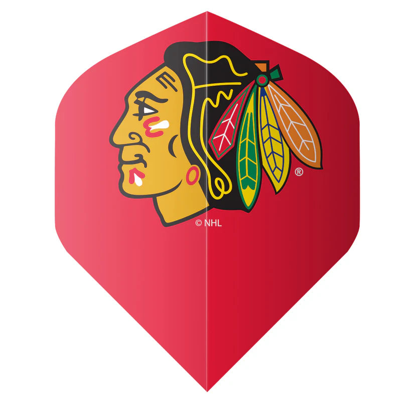 SHOT NHL BLACKHAWKS ENSEMBLE DE PLUMES DE DARD - ROUGE