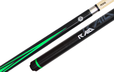 RAID POOL CUE COLORZ H CH-04 BLACK AND GREEN 13MM 19OZ