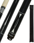 BAGUETTE DE BILLARD CONNOISSEUR NOIR/GRIS GRIP LIN 12.5MM 19OZ