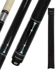 BAGUETTE DE BILLARD CONNOISSEUR NOIR/BLANC GRIP LIN 12.5MM 19OZ