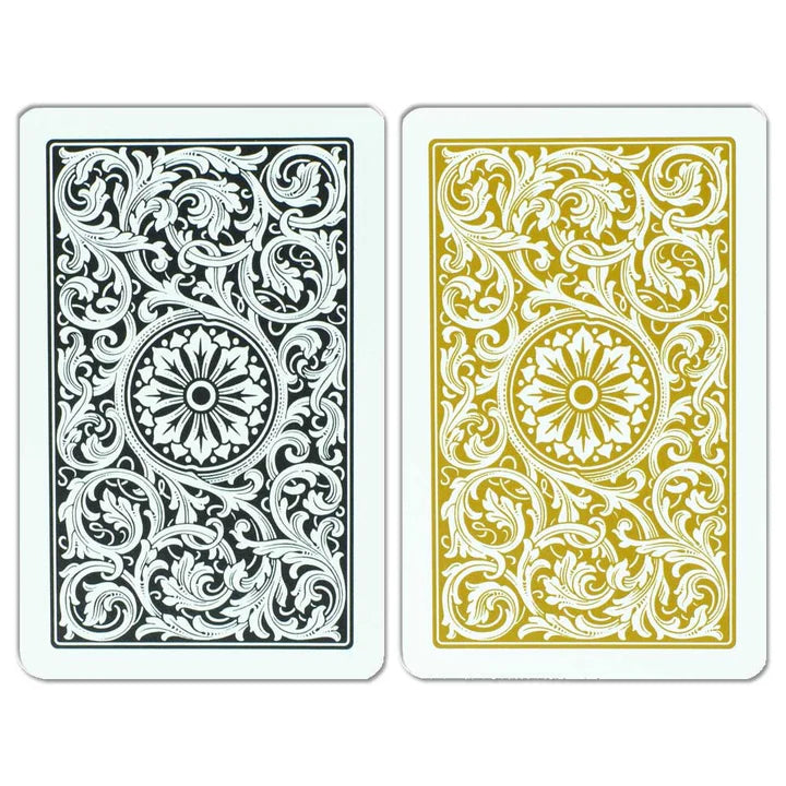 JEU DE CARTES BRIDGE EN PLASTIQUE COPAG MODÈLE 1546 JUMBO NOIR ET OR