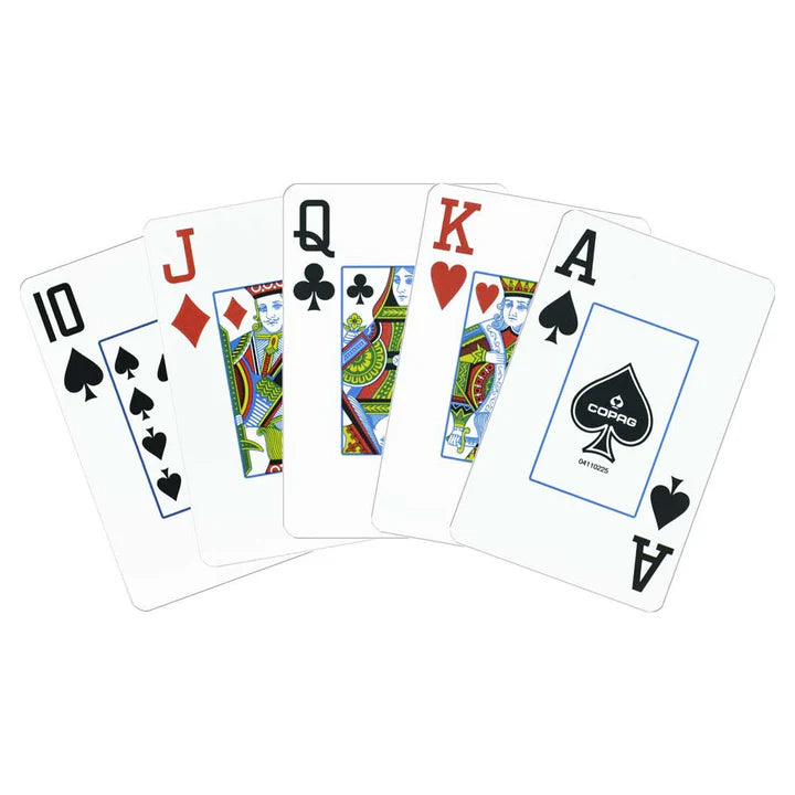 COPAG PLASTIC BRIDGE DECK CARDS 1546 JUMBO RED AND BLUE