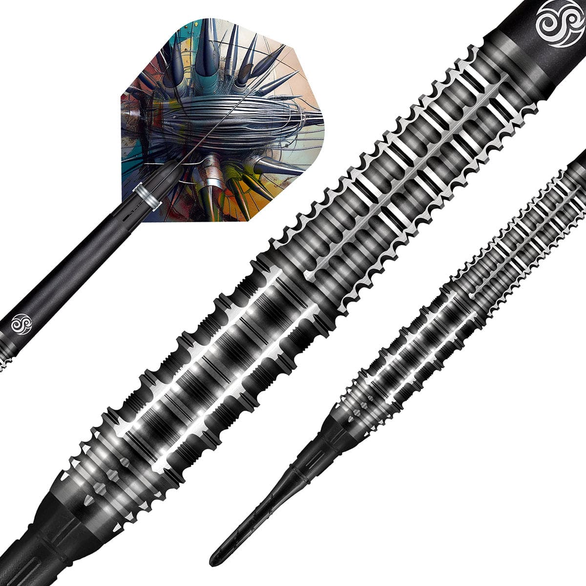 SHOT GNARLY RIPPAH SOFT TIP DART SET - 90% TUNGSTEN DART BARRELS