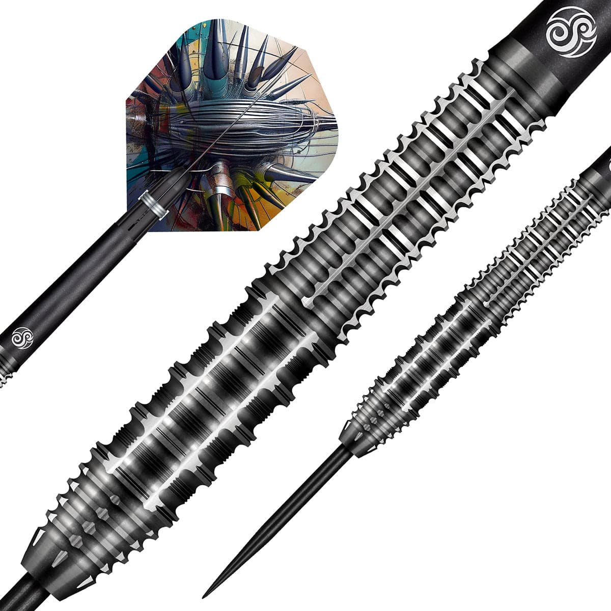 SHOT GNARLY RIPPAH STEEL TIP DART SET - 90% TUNGSTEN DART BARRELS