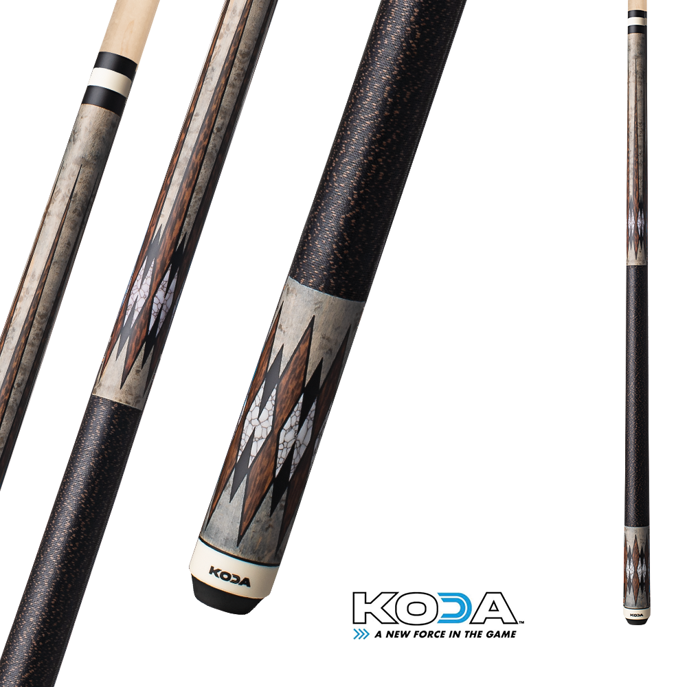 KODA SPORTS POOL CUE KD52 BLACK AND GREY 12MM 19OZ