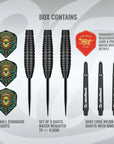 SHOT ZEN KENSHO STEEL TIP DART SET - 90% TUNGSTEN BARRELS