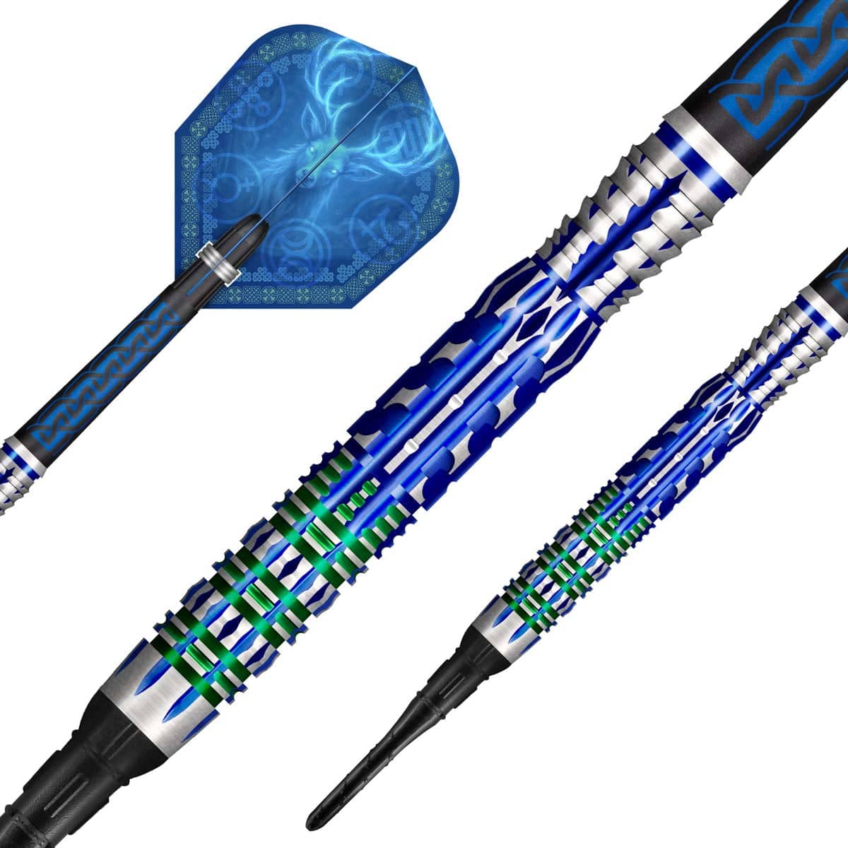 SHOT CELT MERLIN SOFT TIP DART SET - 95% TUNGSTEN BARRELS