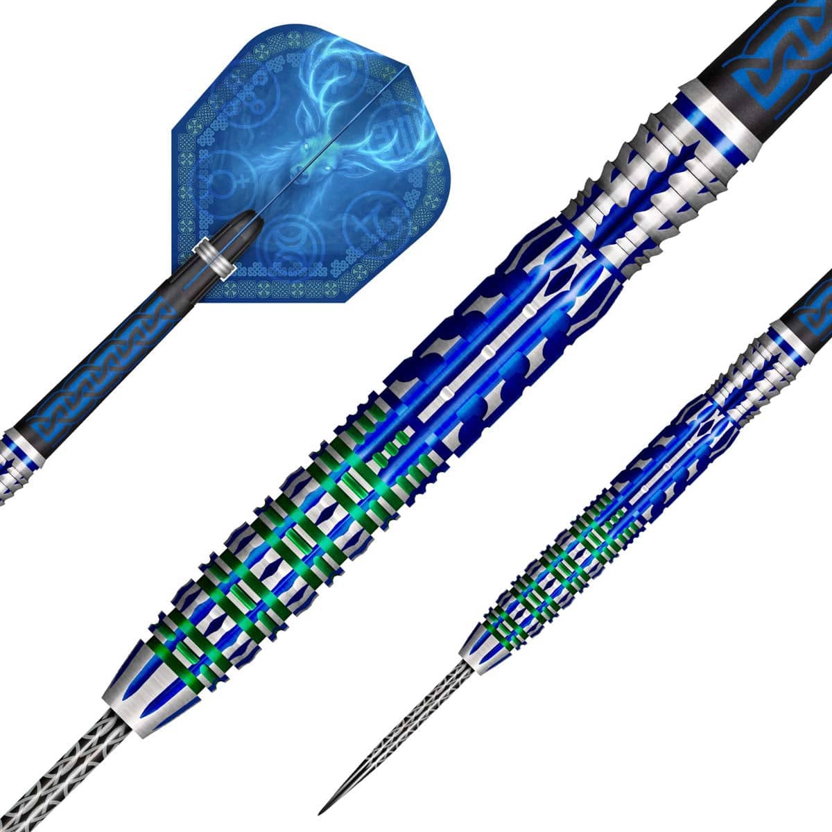 SHOT CELT MERLIN STEEL TIP DART SET - 95% TUNGSTEN BARRELS