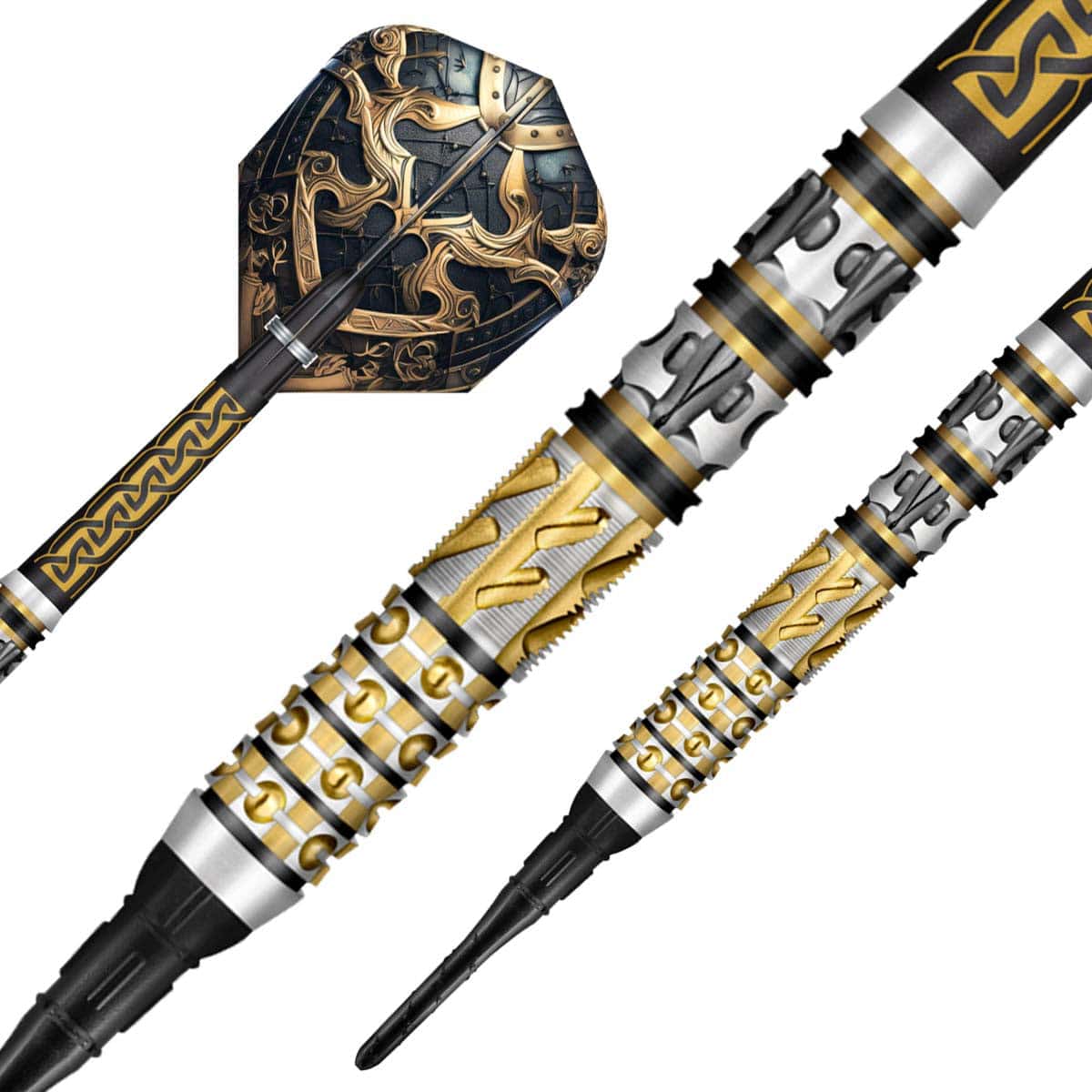 SHOT VIKING ODIN SOFT TIP DART SET - 95% TUNGSTEN DART BARRELS