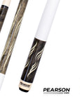 BAGUETTE DE BILLARD PEARSON PK SERIES - FLÈCHE EN CARBONE GRIS AVEC POIGNÉE BLANCHE 12.4MM 20OZ