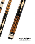 PEARSON POOL CUE PLAYERS SERIES PP-3 BROWN ZEBRAWOOD - CARBON SHAFT NO WRAP 12.5MM
