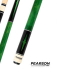 PEARSON POOL CUE PLAYERS SERIES PP-GREEN - CARBON SHAFT NO WRAP 12.5MM