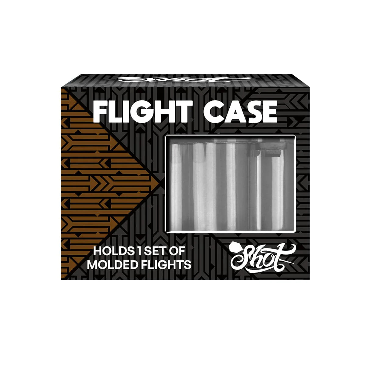 SHOT DART FLIGHT CASE CLEAR