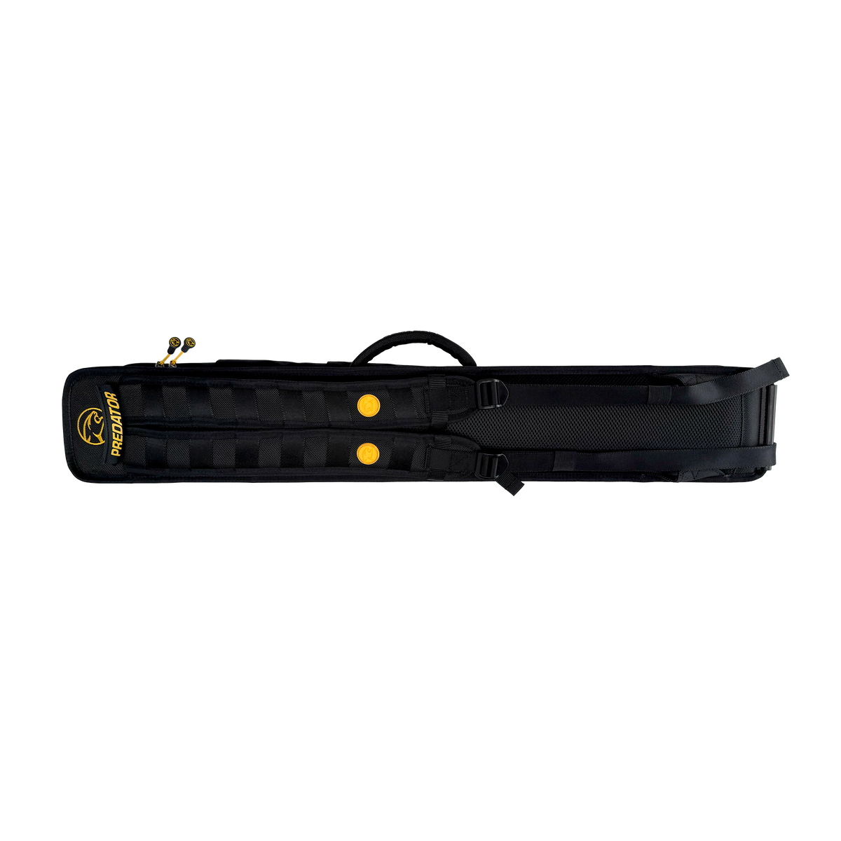 PREDATOR SPORT BACKPACK HARD CUE CASE  BLACK/YELLOW 3 BUTTS 5 SHAFTS -  LIMITED EDITION