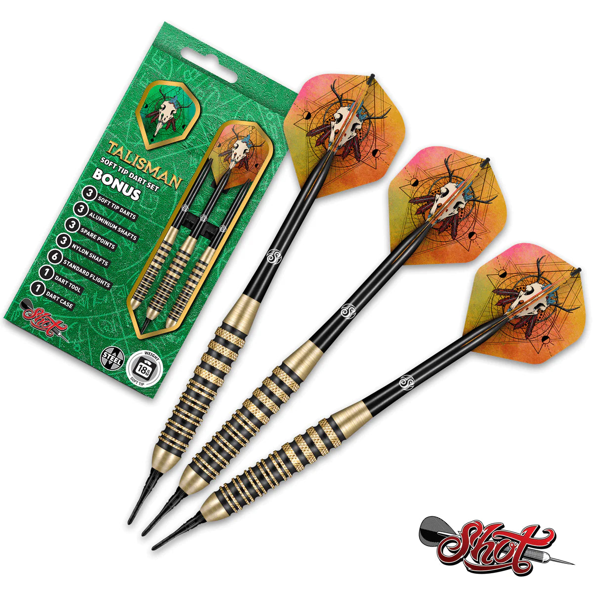 FLÉCHETTES SHOT TALISMAN AVEC EMBOUT SOUPLE EN LAITON - HAUTE PERFORMANCE