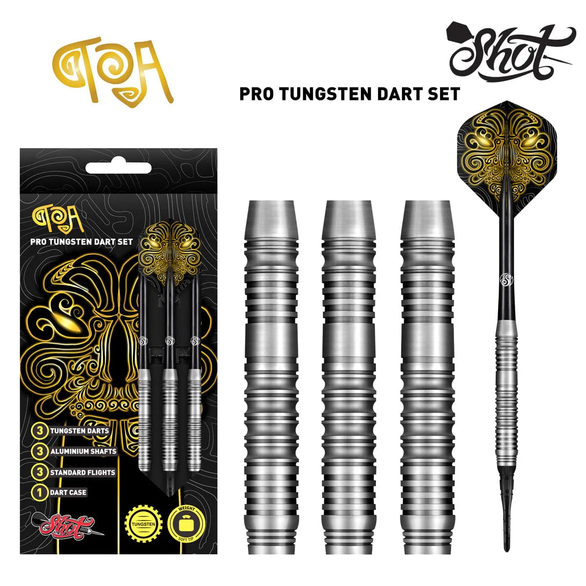 FLÉCHETTES SHOT TOA POINTE SOUPLE - BARREAUX EN TUNGSTÈNE PRO